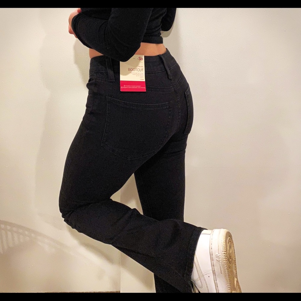 Black bootcut jeans